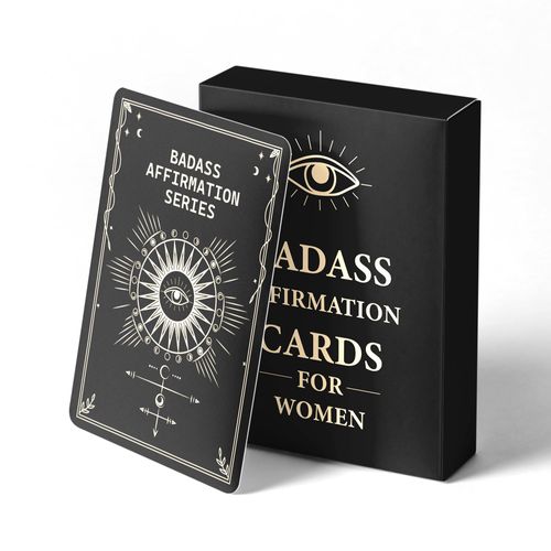 Redariti 52 Positive Badass Affirmation Cards for Daily Inspiration and Mindfulness – Self Care Motivation Deck, Perfect Inspirational Gift for Women & Coworks
