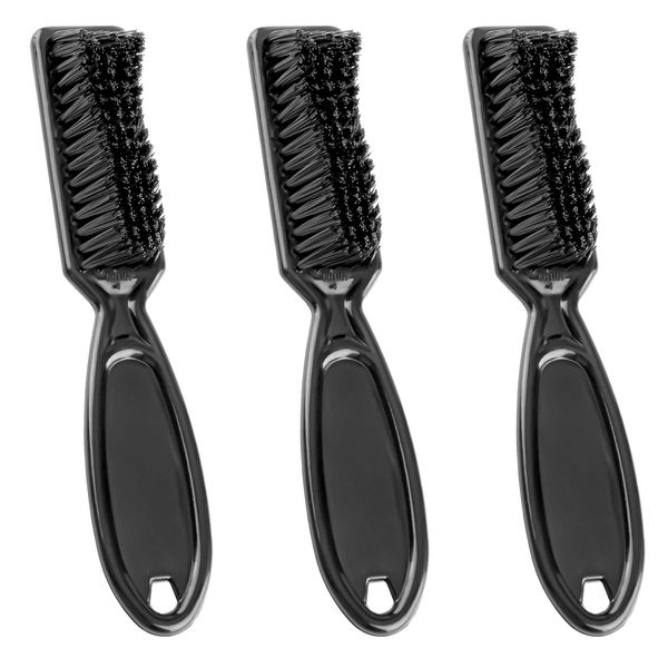 Rumyve 3pcs Barber Blade Cleaning Brush,Hair Clipper Cleaning Nylon Brush,Blade Trimmer Cleaning Brush for Nail Brush Trimmer Barber Cleaning Brush Tool