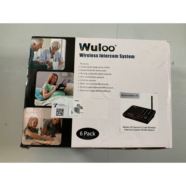 Wuloo 10Channel Wireless Intercom System for Home Office Room 6 Pack W666-P6