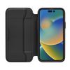 Premium Style PG-22QGF01BK Glass Flip Case for iPhone14Pro [Black]