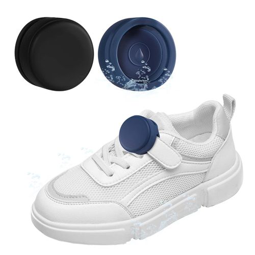 lasuroa 2 x Airtag Holder for Children's Shoelaces, Waterproof Protective Case for Airtag, Hidden Silicone Case, GPS Tracker Accessories for Kids and Children's Shoes, Shoelaces, blue, black