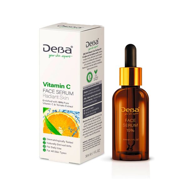 Gesichtsserum mit 15% reinem Vitamin C und Tomatenextrakt. 1x30 ml