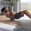 Core Balance Foam Roller Massager 45cm Long Medium Density EPE Muscle Massage (45cm - Black)