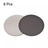 sourcing map 102mm(4.02") Round Coasters PU Cup Mat Pad for Tableware Champagne 8pcs