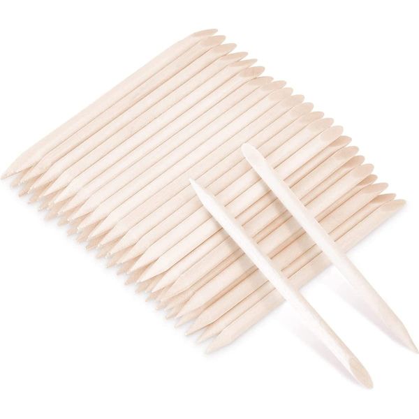 YFFSFDC 100pcs Orange Wood Sticks Nail Tools Care Tools Multi-functional Nail Stick Wood