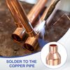 PATIKIL 5Pcs Copper Reducer 1" x15/32 ID Reducing Copper Coupling Fitting Pipe Adapter