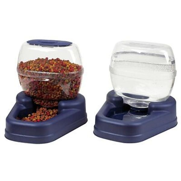 Bergan Petite Gourmet Pet Feeder and Waterer Blue BER-11780