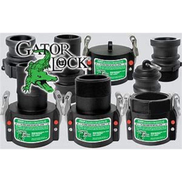 Green Leaf GLP 100 Cap Series Polypropylene Gator Lock Coupling, Locking, 1" Cap for Male Adapter