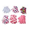 Dependable Industries inc. Essentials 4 Pairs Exfoliating Gloves - Premium Scrub Wash Mitt for Bath or Shower - Luxury Spa Exfoliation Accessories For Men and Women (Printed)