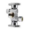 EFIELD 1/2"FIP×3/8"OD Compr.×3/8"OD Compr.1/4 Turn Dual Stop Valve Free Shipping