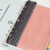 A5 Ruler Plastic Notebook Binder Ruler for Refillable 6-Ring Binder Journal Organizer Notebook, Black