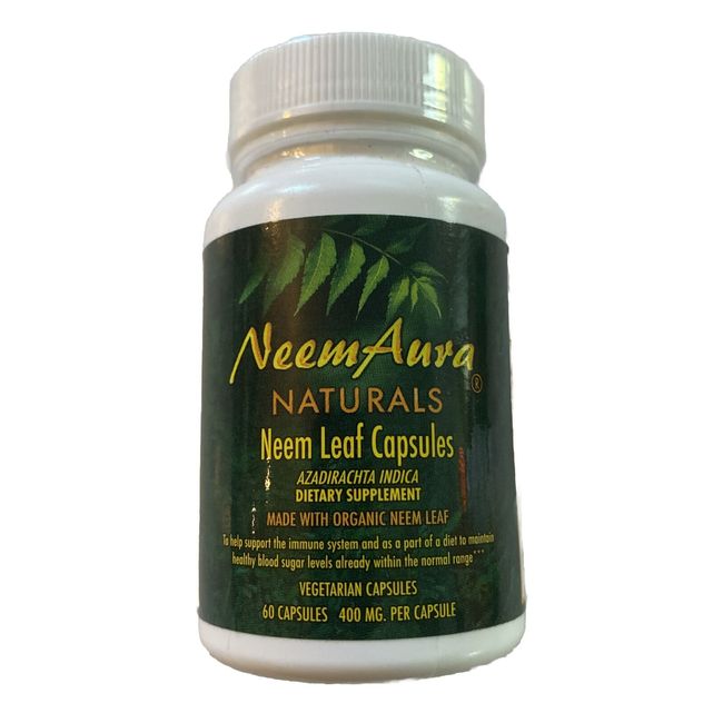 Organic Neem Leaf 60 VegCaps By Neem Aura