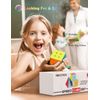 ROXENDA Speed Cube Set, 2X2 3X3 Pyramid Speed Cube Stickerless Fast Cube with Instruction (Stickerless cube set)