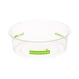 Restaurantware Basic Nature 12 Ounce Deli Containers, 500 Compostable Meal Prep Containers - Lids Sold Separately, Round, Clear PLA Plastic