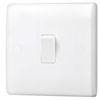BG Electrical 812-01 Single Light Switch, White Moulded, 2-Way, 16AX