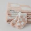 Orelle Checkered Baby Blanket and Socks Set | Pink