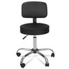 3PCS Swivel Salon Spa Stool Chair Adjustable Hydraulic Rolling Stool with Back
