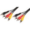 Lead, 4XPHONO-4XPHONO 1.2M, Audio & Video Cable Assemblies Qty X 1