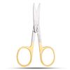 Nail Scissors Curved with golden handle 3.5" (336-01)