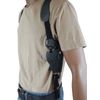 Barsony Black Leather Vertical Cross Harness Shoulder Holster for Taurus 731 856 Right