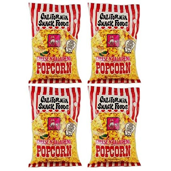 CALIFORNIA SNACK FOODS Popcorn w/ cheese & Jalapeño 49.7 gr. 4 PACK