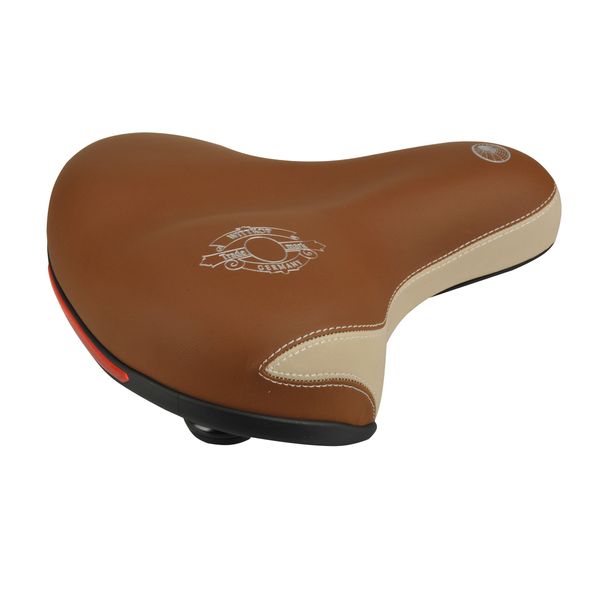 Fischer Bicycle Saddle with Elastomers, Cappuchino