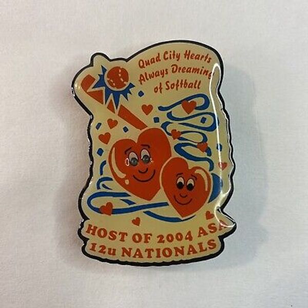 Quad City Hearts 2004 ASA 12u Fastpitch Softball Collectible Trading Lapel Pin