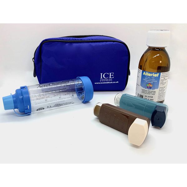 ICE Medical Inhaler Bag - Medium (Blue)