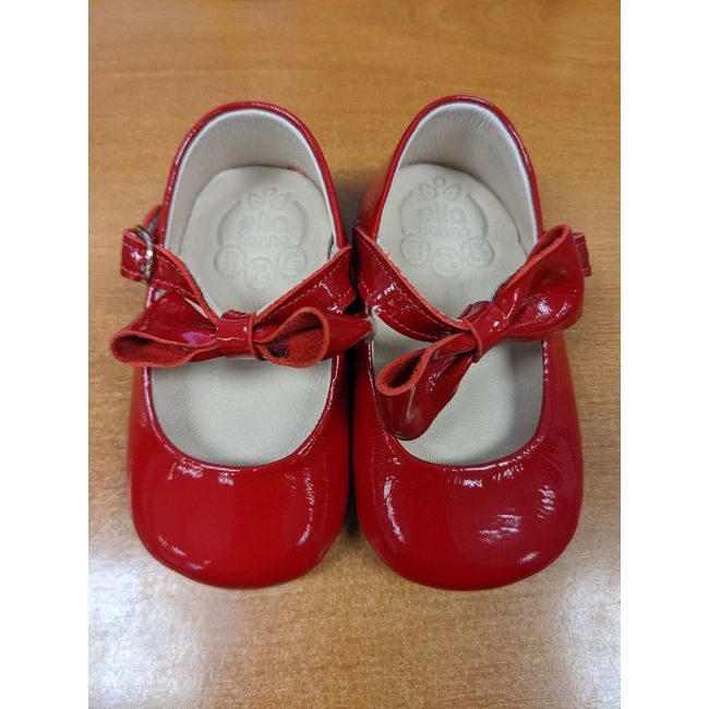 Ella Bonna Baby Girls Mary Jane Flats, Bow Tie Leather SIZE 5.5 US - 1C - 3234