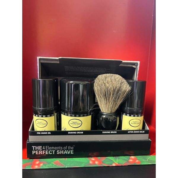 ART OF SHAVING 4 PC TRAVEL KIT WITH PRE-SHAVE OIL+BRUSH+CREAM+BALM