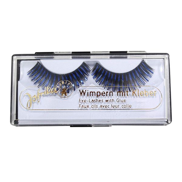 Glitter Eyelashes Black/Blue with Glue