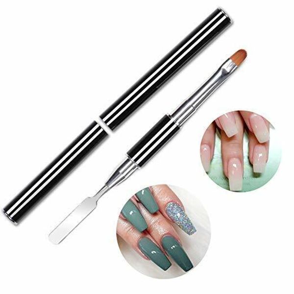 2-in-1 PolyGel Nail Brush & Spatula – Dual-Ended Gel Builder Application Tool
