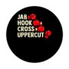 Mixed Martial Arts Combat - Jab Hook Cross Uppercut PopSockets Swappable PopGrip