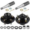 Two (2) 5x4.5 Replacement Idler Hub Spindle Kit Stub End Trailer Axle 3500# #84
