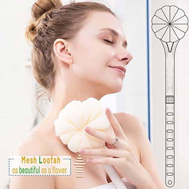 Long Handle Bath Body Brush Soft Back Shower Exfoliating Skin Scrubber  Massager