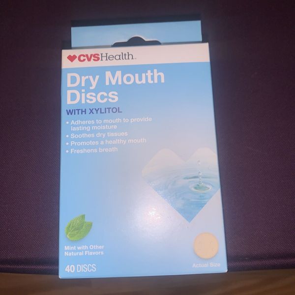 New CVS Health Dry Mouth Discs 40 Count With Xylitol 10/24