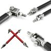 Splitter Rod,HugeAuto RED ADJUSTABLE 100mm FRONT BUMPER LIP Strut Rods BAR SUPPORT STAINLESS - RED