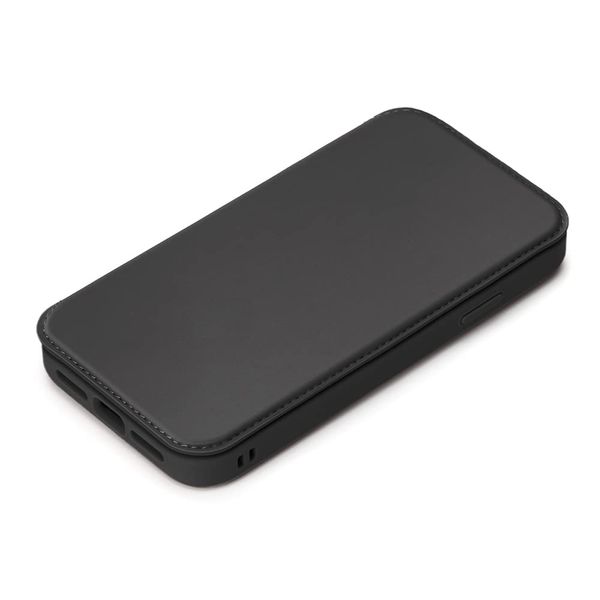 Premium Style PG-22QGF01BK Glass Flip Case for iPhone14Pro [Black]
