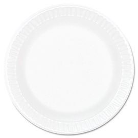 Dart Concorde 6 Inch White Styrofoam Plates 1,000/Case, 6PWC