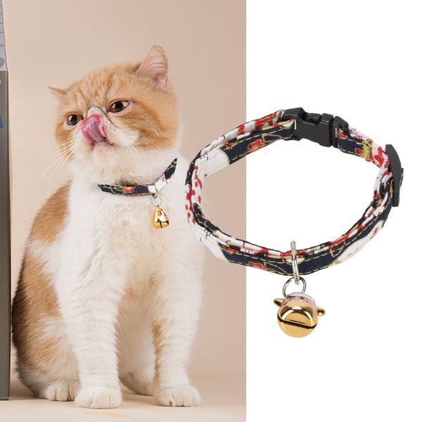 Pet Supplies Japanese Kimono Cat Collar Charming Bell Collar For Cats