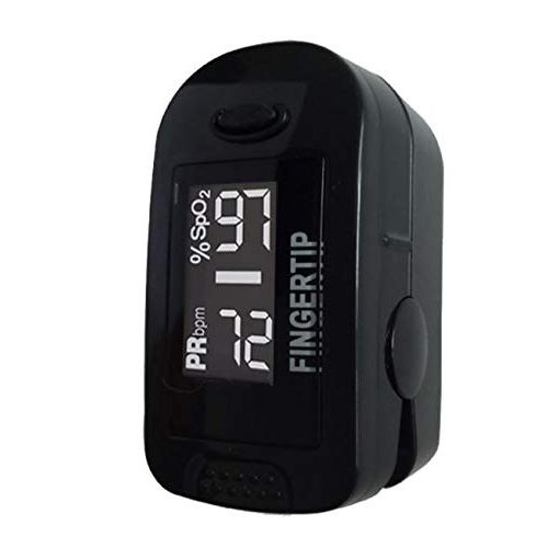 Concord BlackOx Fingertip Pulse Oximeter with Reversible Display, Carrying Case, Lanyard and Protective Cover
