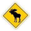 Moose Road Sign - 12" Vinyl Sticker Waterproof Decal