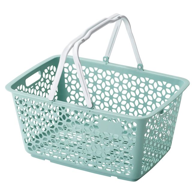 Himalayan Chemical Industry Handle, Stacking Basket, Green, Made in Japan