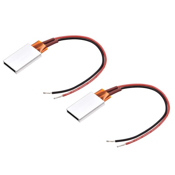 sourcing map PTC Heating Element 12V 7W-50W 200C Consistent Temperature Ceramic Thermostatic for Heating 2pcs