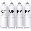 Waterdrop Undersink Replacement Water Filter Compo Pack, 2PP+CT+UF