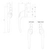 ERA Maxim Offset Locking Window Handle Right Hand Black | PVC Windows Handle Replacement | Black Button Black Windows Handle with Key…