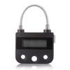 IPT JD-AB2042 Timer Padlock, USB Charging, Security Goods, Time Lock, Diet, Quit, Desire, Self Control, Black
