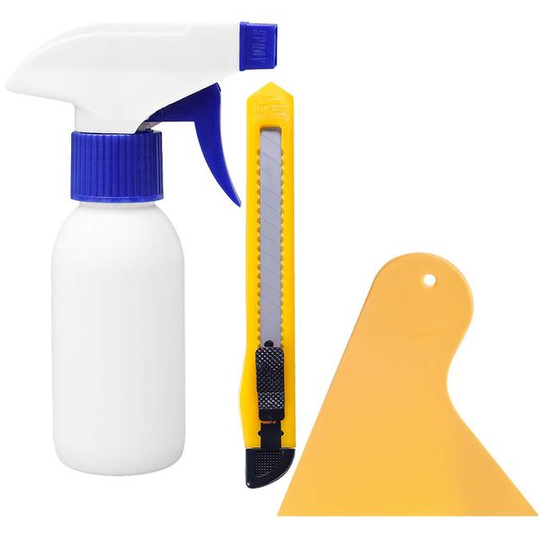 rabbitgoo Window Film Kit, Window Privacy Film Installation Tint Kit, 3 Pieces Car Glass Application Tools, Vinyl Squeegee, Film Knife, Spray Bottle