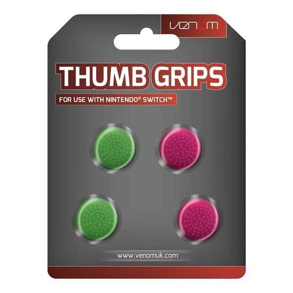 Venom Joy Con & Pro Controller Thumb Grips - Pink & Green (Nintendo Switch)
