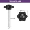 uxcell 2Pcs Star Knobs, M6x60mm Plastic Hex Shaped Clamping Handle Screw Knobs, Hand Tightening Star Screw Knob for Machinery Umbrella Base Replacement